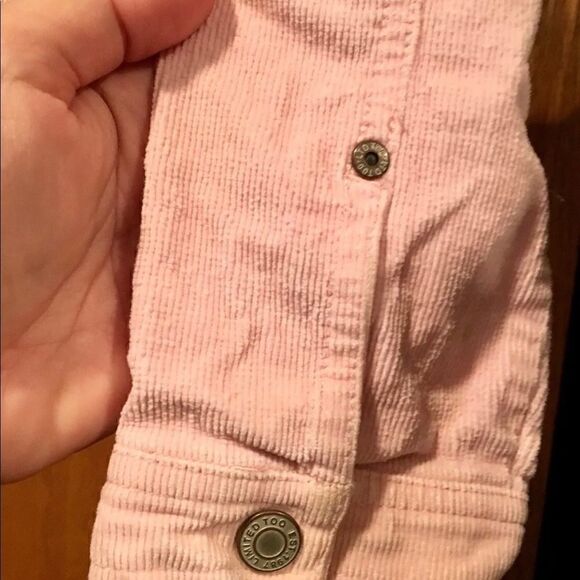 Limited Too Girls Light Pink Corduroy Snap Jacket - Picture 3 of 5
